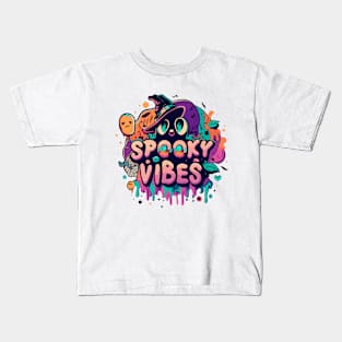 "Spooky Vibes" design Kids T-Shirt